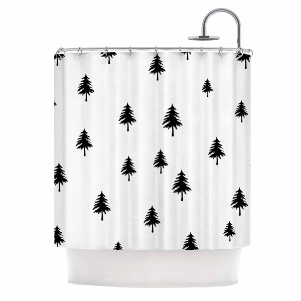 East Urban Home Pine Tree Shower Curtain Wayfair
