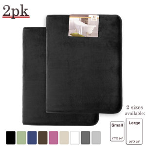 Steph Memory Foam Shower Bath Rug (Set of 2)