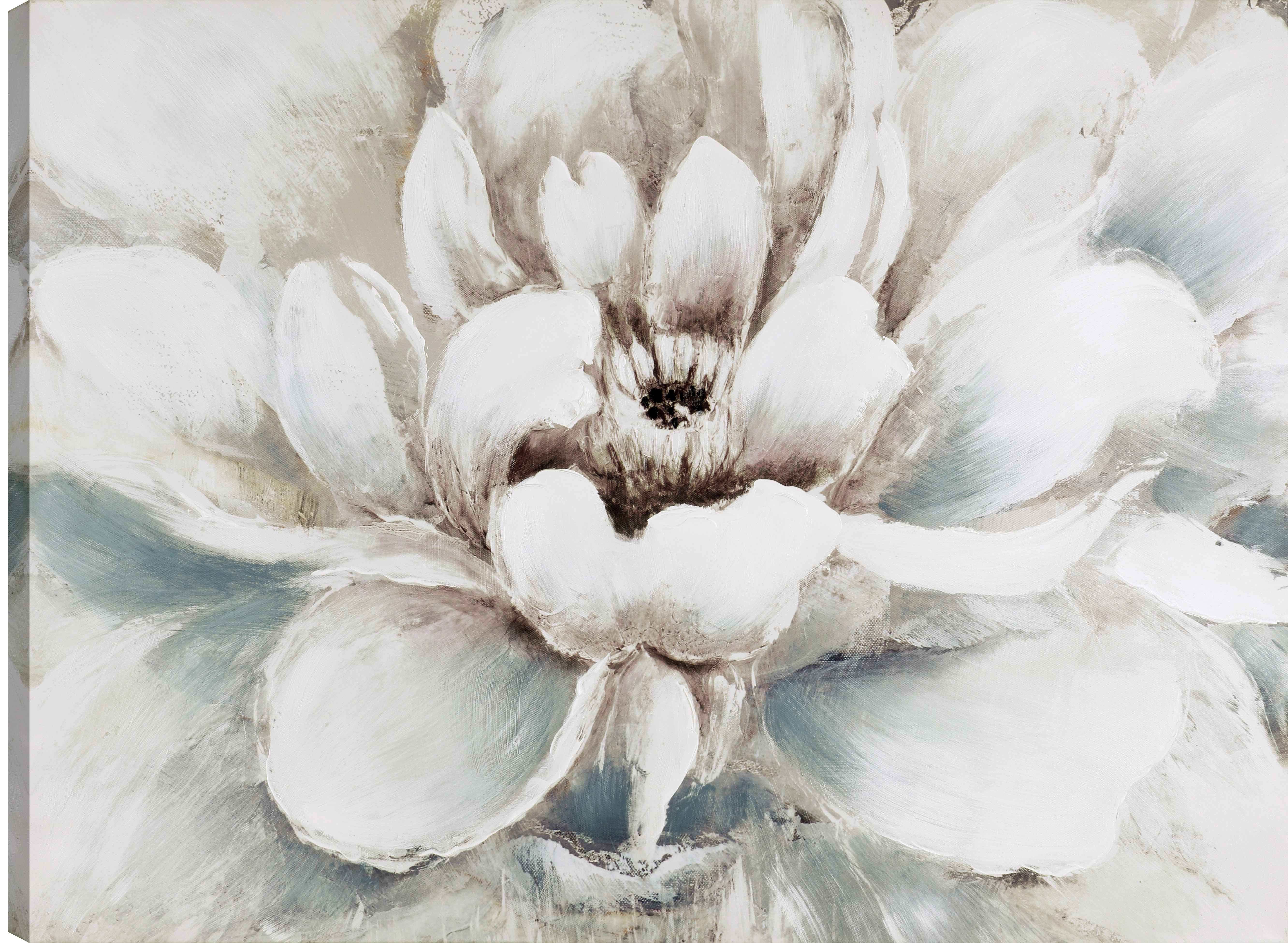 Ophelia Co The White Flower Oil Painting Print On Wred The White Flower Oil Painting Print On Wred Canvas Wayfair