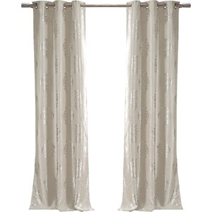 Hastings Damask Blackout Thermal Grommet Curtain Panels (Set of 2)