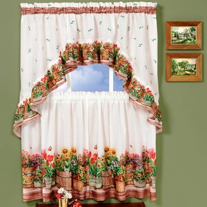 Country Garden Valance and Tier Set