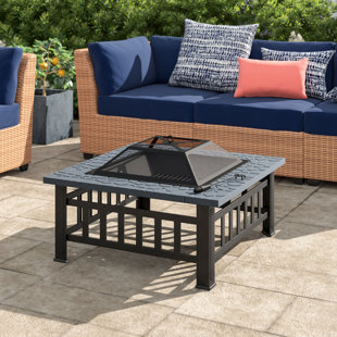 Outdoor Table With Fire Pit Wayfair Co Uk Kistler Steel Charcoal Fire Pit