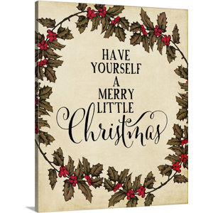 'Christmas Art 'Vintage Christmas' by Amy Cummings Textual Art