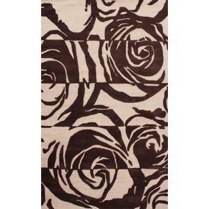 Lovella Hand Tufted Brown Area Rug