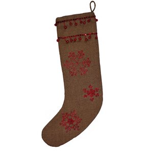 Wool Stocking with Snowflakes