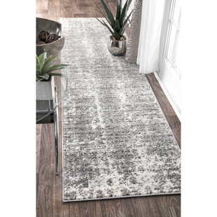 Hallway Runners Joss Main Bloom Cool Gray Dark Ivory Area Rug