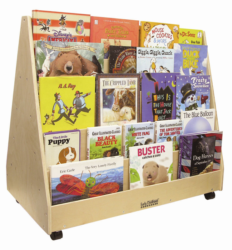 ECR4Kids Double Sided Book Display with Wheels & Reviews Wayfair