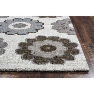 Bartonville Hand-Tufted Gray Area Rug