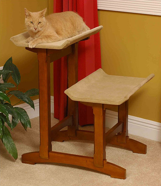 Mr. Herzher's 29" Double Seat Wooden Cat Perch & Reviews Wayfair
