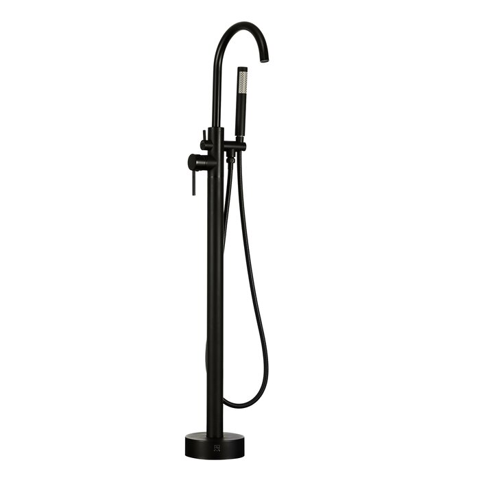 Double Handle Freestanding Tub Filler With Hand Shower