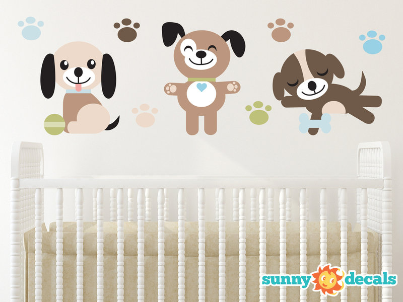 Sunny Decals Adorable Puppy Dogs Fabric Wall Decal Reviews Wayfair Adorable Puppy Dogs Fabric Wall Decal