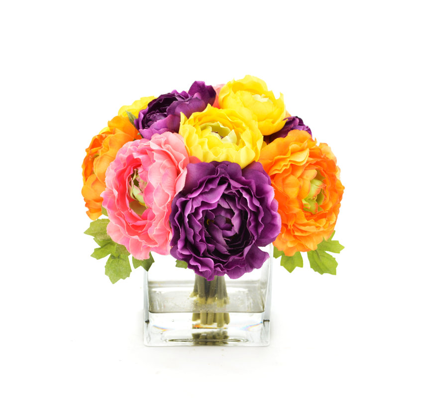 House of Hampton Mixed Ranunculus Bouquet & Reviews Wayfair