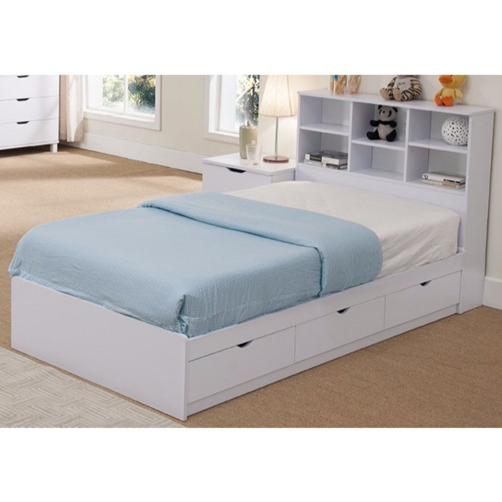 Latitude Run Divito Modern Style Gleaming Twin Bookcase Headboard