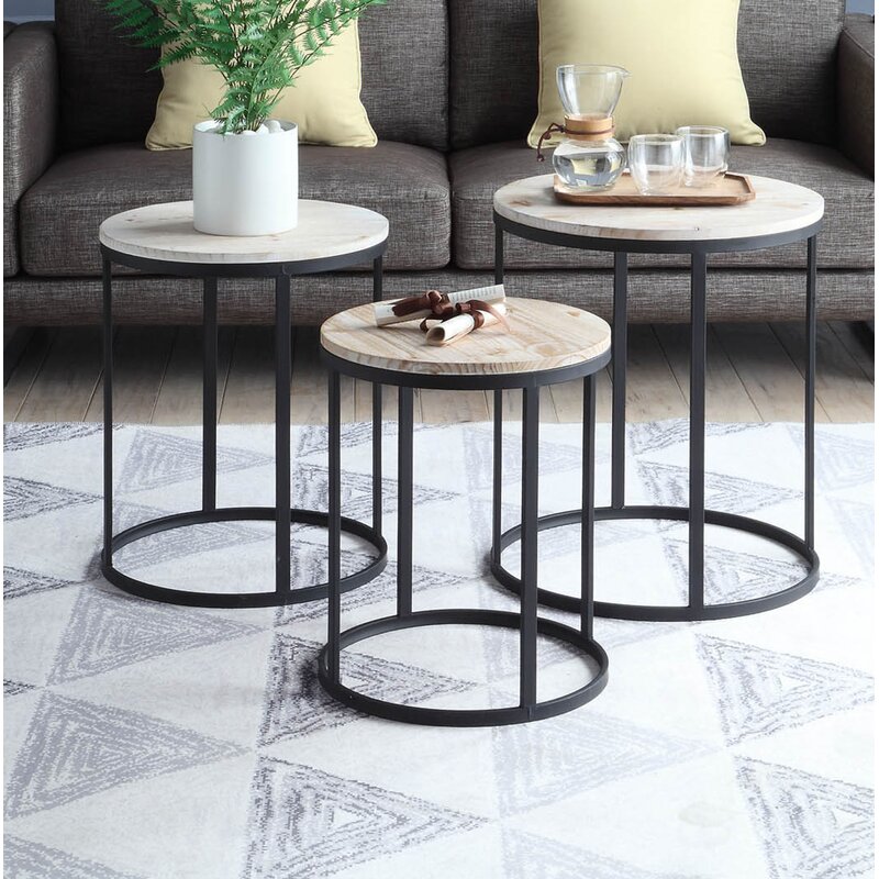 Wrought Studio Stromberg 3 Piece Nesting Tables & Reviews | Wayfair