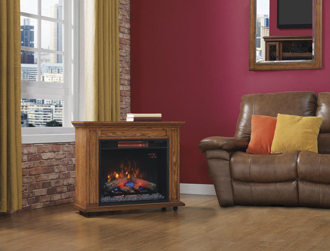 Twin Star Home duraflame® Rolling Mantel Electric Fireplace & Reviews Wayfair