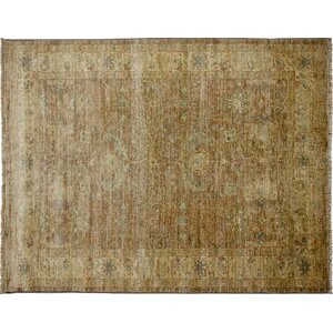 One-of-a-Kind Oushak Hand-Knotted Brown Area Rug