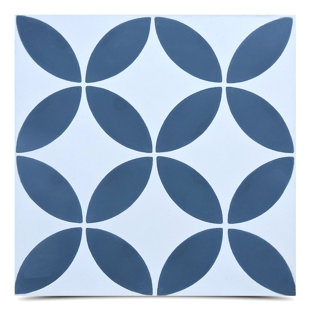 Navy Blue And White Tile Wayfair Amlo Handmade 8 X Cement Field Tile In Navy Blue White