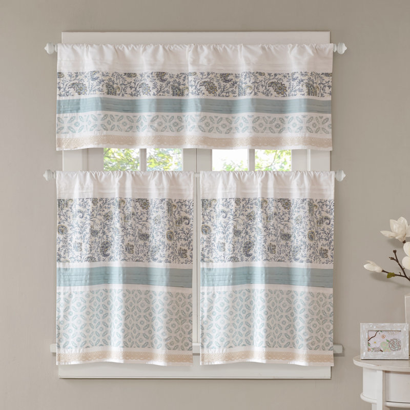 August Grove Chambery Printed And Pieced Rod Pocket Kitchen Curtains August Grove Chambery Printed And Pieced Rod Pocket Kitchen Curtains Reviews Wayfair