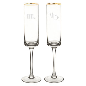 Gatsby 8 oz. Champagne Flute (Set of 2)