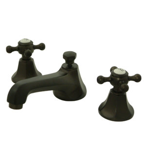 Metropolitan Double Handle Widespread Bathroom Faucet with Brass Pop-up