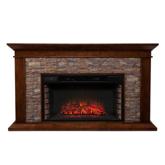 Darby Home Co Alvar Simulated Electric Fireplace Reviews Wayfair