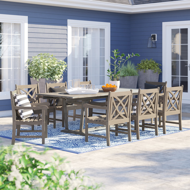 Sol 72 Outdoor Manchester 9 Piece Dining Set Reviews Wayfair