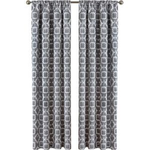 Tara Geometric Semi-Sheer Rod Pocket Single Curtain Panel