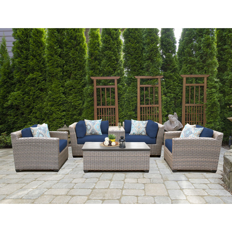 Florence 6 Piece Rattan Sofa Set With Cushions Florence 6 Piece Rattan Sofa Set With Cushions