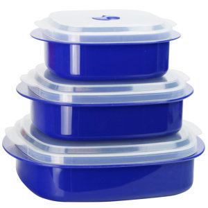 Calypso Basics Microwave Cookware 3 Container Food Storage Set