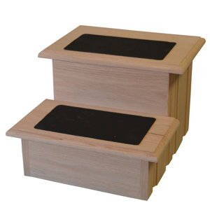 Raised Panel 2 Step Stool Pet Stair