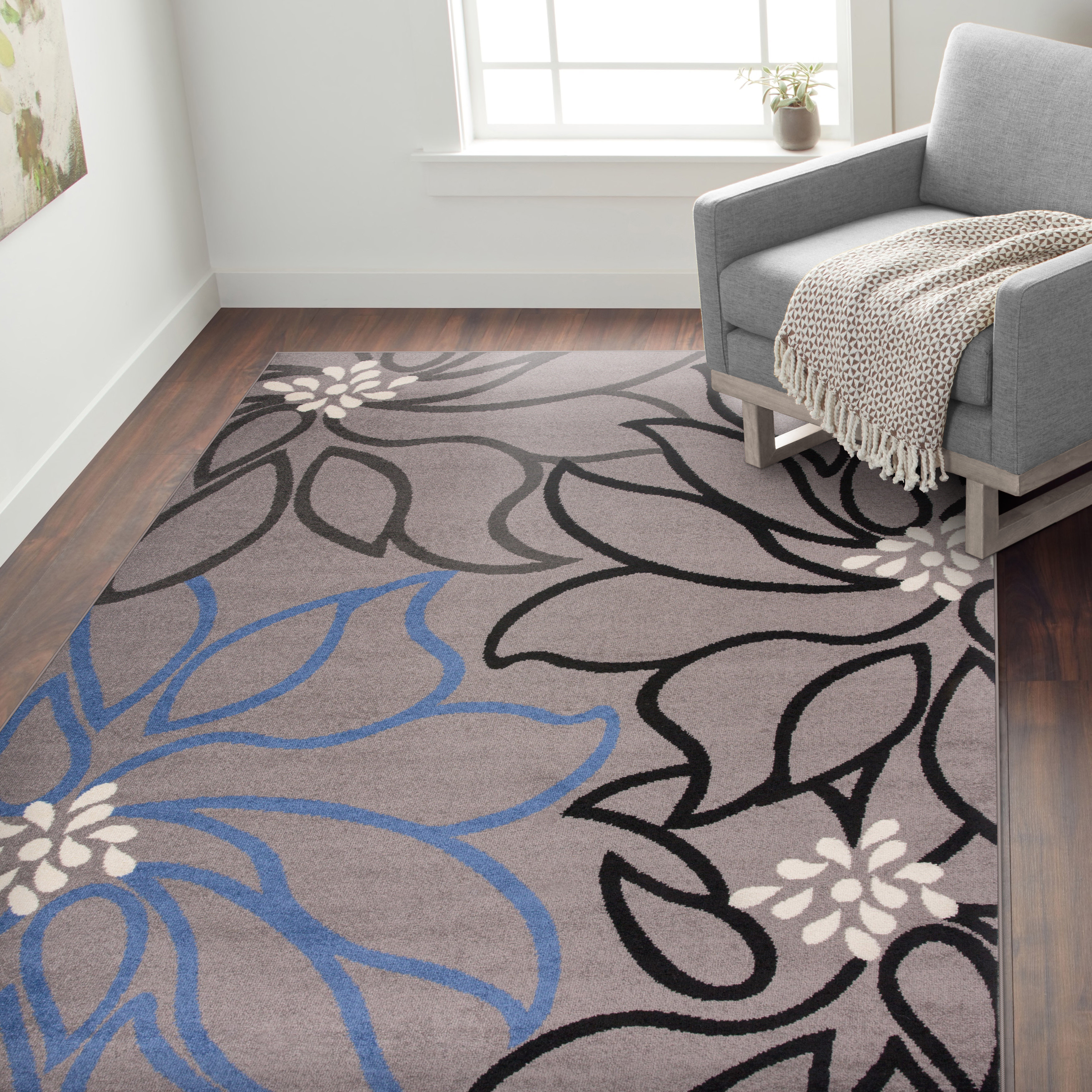 Enzo Contemporary Large Fl Brown Area Rug Enzo Contemporary Large Fl Brown Area Rug