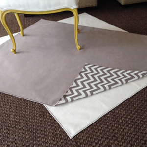 Drop Zone Gray Area Rug / Splat Mat