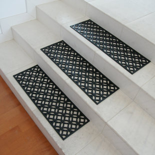 Outdoor Step Treads Wayfair Azteca Indoor Outdoor Stair Tread Rubber Step Mat Set Of 6