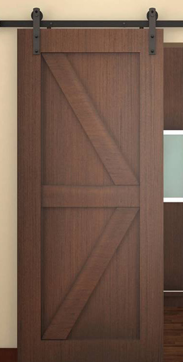 Belleze Clic Rustic Sliding Standard Single Track Barn Door Clic Rustic Sliding Standard Single Track Barn Door Hardware Kit