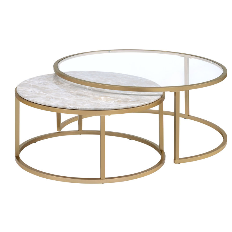 Anyan 2 Piece Coffee Table Set Allmodern Anyan 2 Piece Coffee Table Set