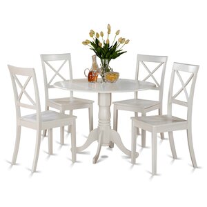 Abrahamic 5 Piece Linen White Dining Set