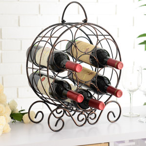 Archer Metal 7 Bottle Tabletop Wine Bottle Rack by Charlton Home