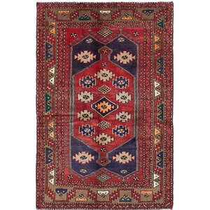 One-of-a-Kind Mousel Hand-Knotted Red Area Rug