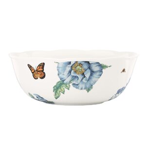 Butterfly Meadow Blue Serving Bowl