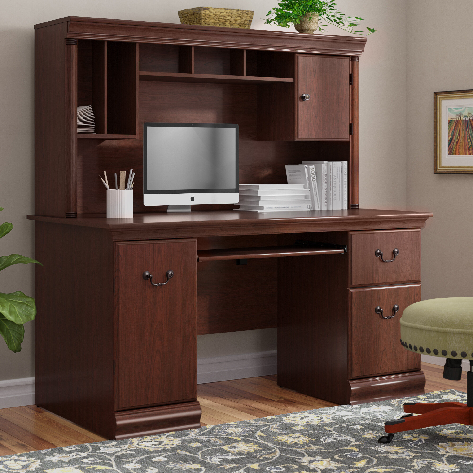 Astoria Grand Vittoria Desk With Hutch Reviews Wayfair