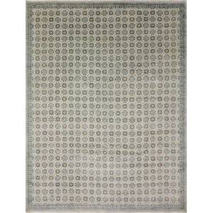One-of-a-Kind Bellview Floral Hand-Knotted Ivory Area Rug
