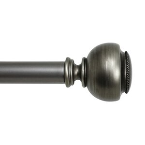 Doorknob Drapery Single Curtain Rod & Hardware Set
