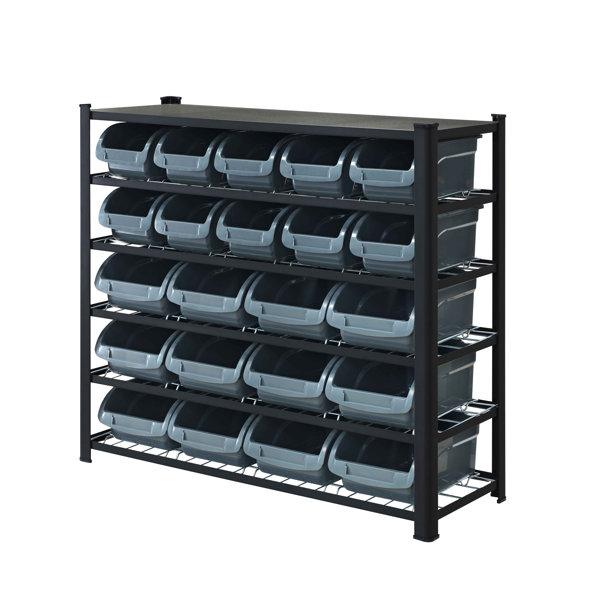 Whalen Furniture Bakersfield 40.5" H Bin Rack & Reviews Wayfair