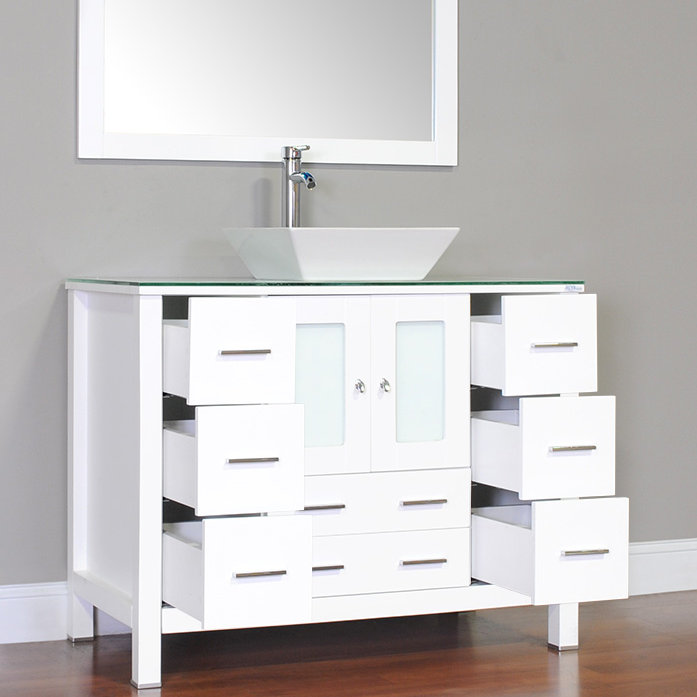 Alya Bath Leeds 42" Modern Single Bathroom Vanity Set & Reviews Wayfair