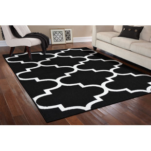 Large Room Size Rugs Wayfair Large Quatrefoil Black Area Rug