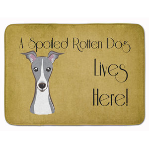 Coglin Italian Greyhound Spoiled Dog Memory Foam Bath Rug