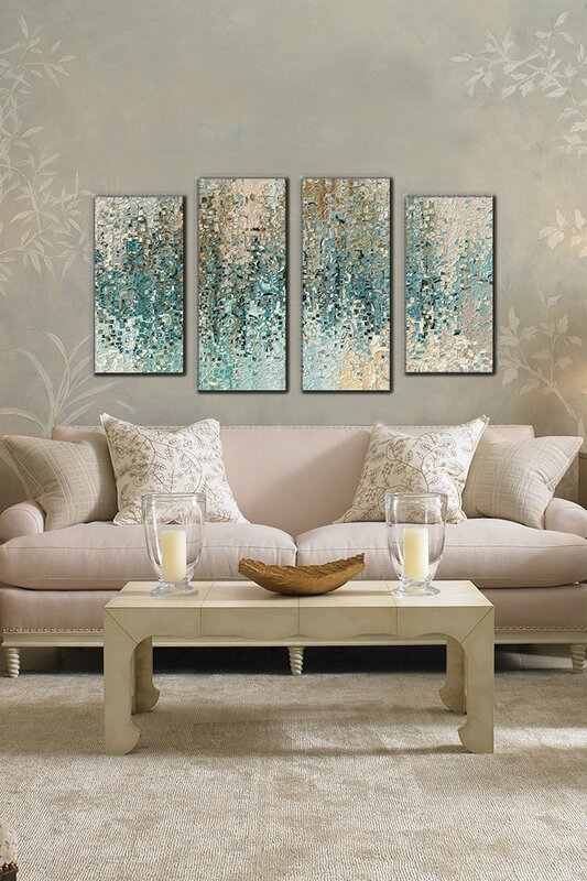 Latitude Run 'Revealed' Framed 4 Piece Set on Canvas & Reviews | Wayfair