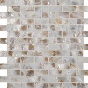 Santorini Brick Glass Mosaic Tile in White