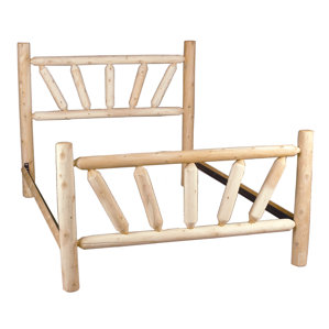 Log Style Beds Panel Bed by Rustic Natural Cedar Furniture