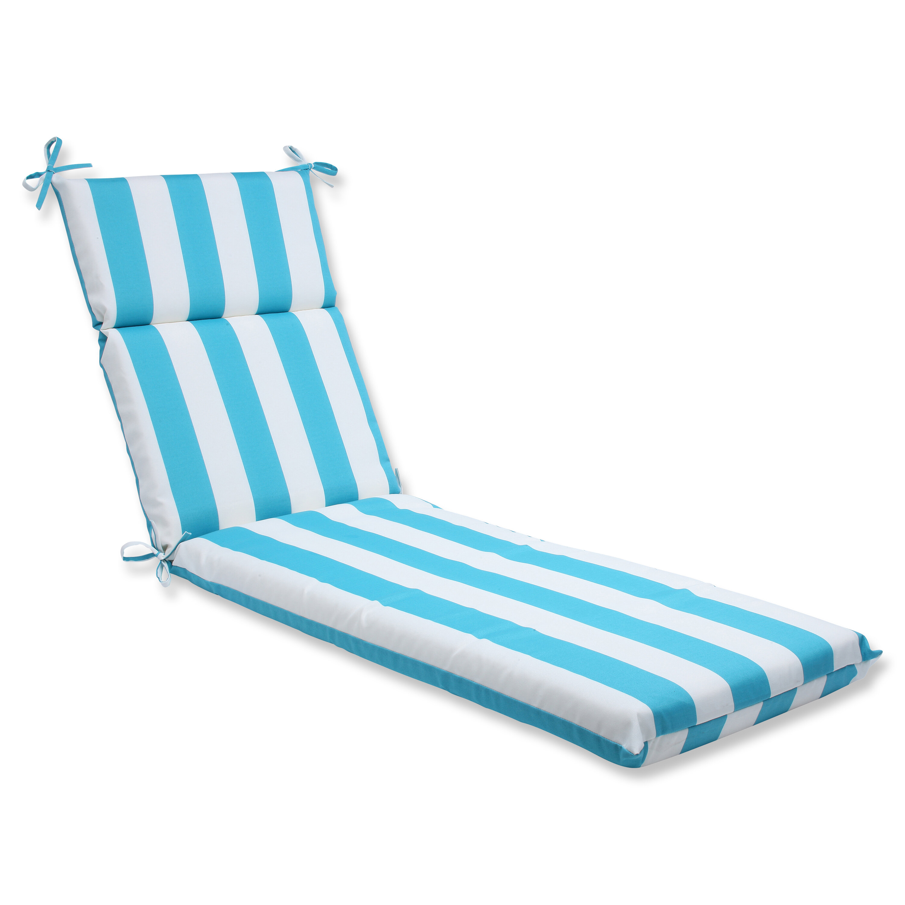 Pillow Perfect Cabana Stripe Indoor Outdoor Chaise Lounge Cushion